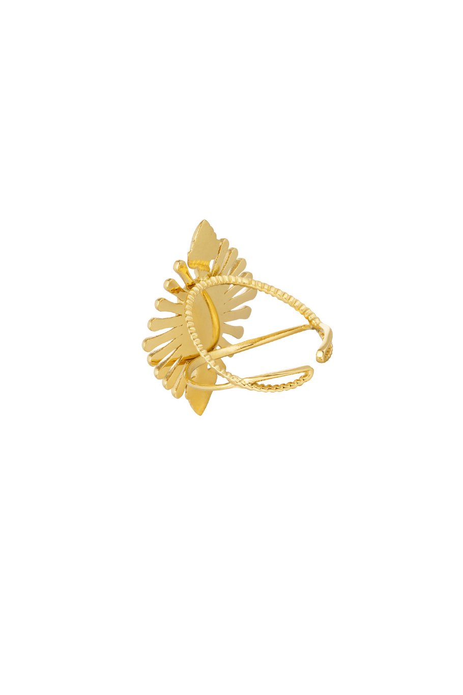 ring vintage look with stone - green h5Picture4