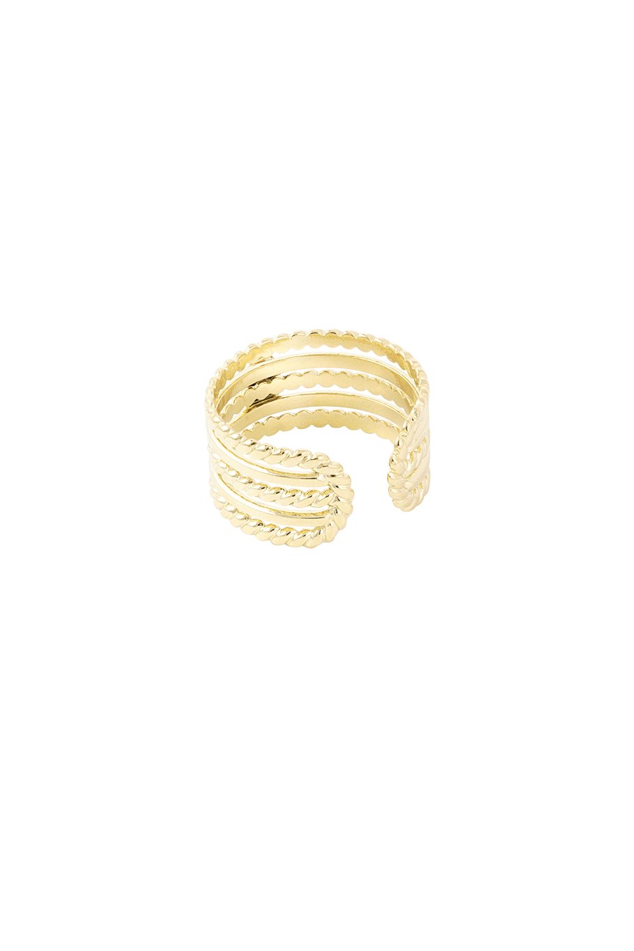Ring mit Stein - grün / Goldfarbe h5Bild3
