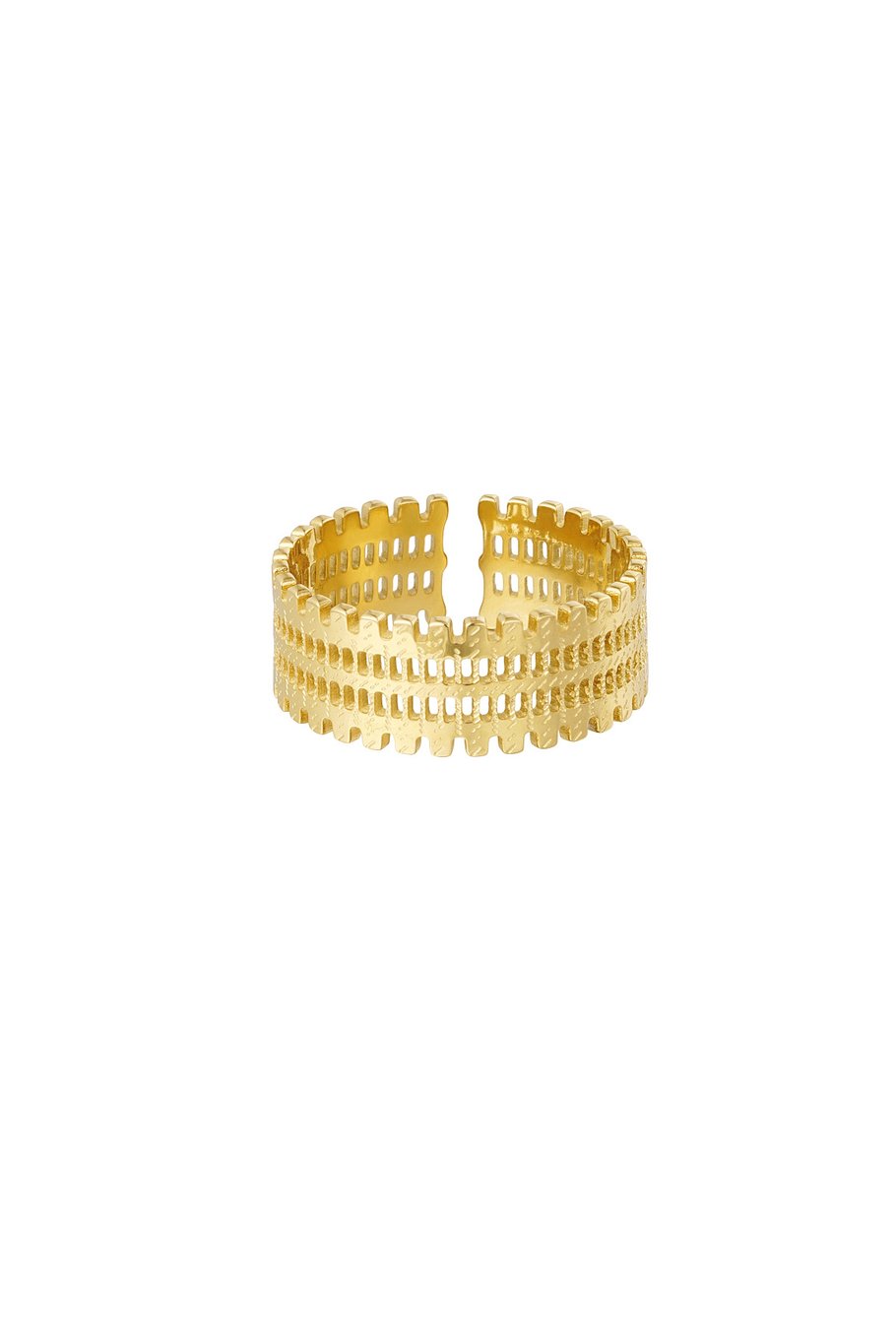 Ring with print - Gold color 