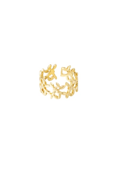 Ring cute flowers - Silver Color color h5 