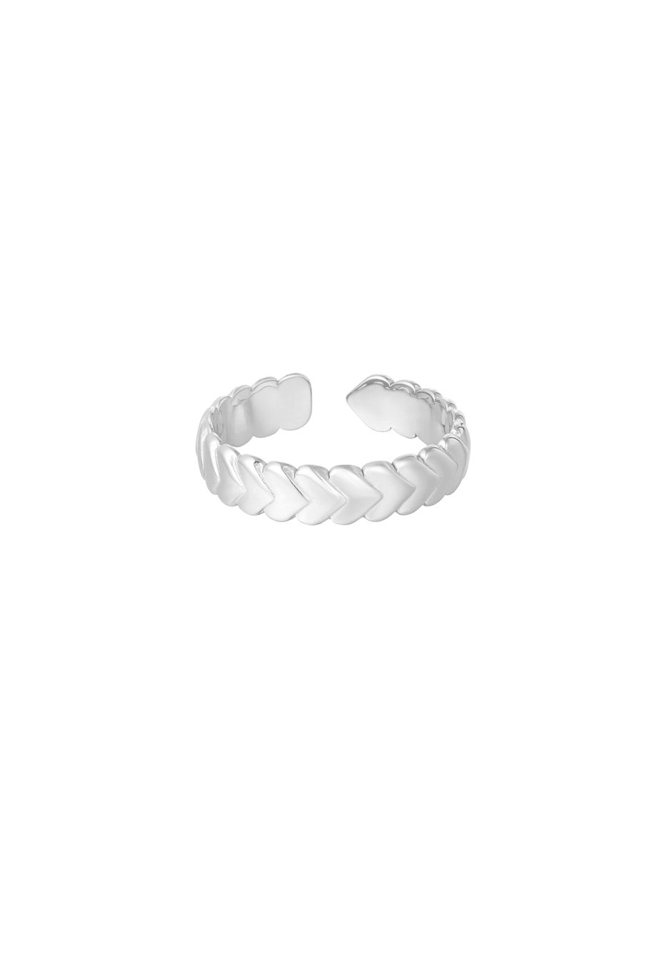 Ring hearts - Silver Color color