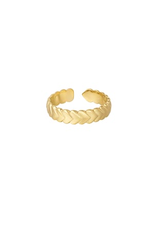 Ring hearts - Gold color h5 