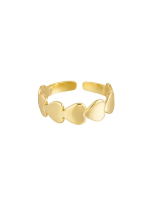 Ring hearts - Gold color h5 