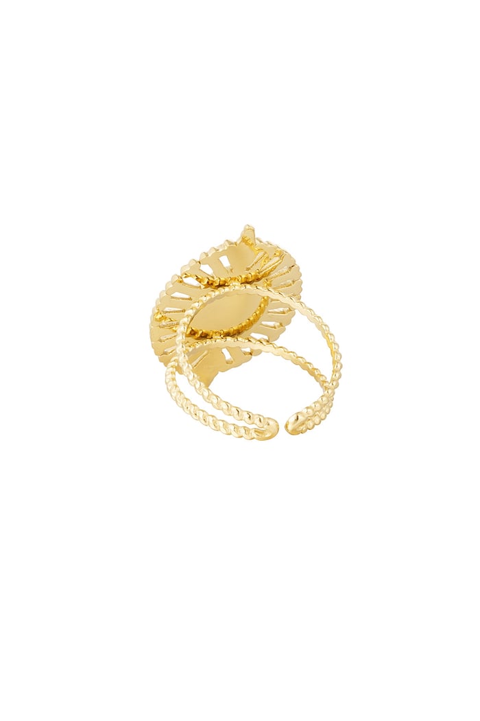 Ring fan with stone - Gold color Picture4