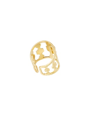 Graceful ring with stone - Gold color h5 Picture3