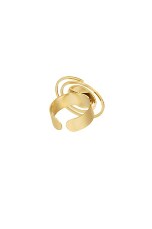 Ring with turn - Gold color h5 Picture4