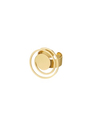 Ring with turn - Gold color h5 