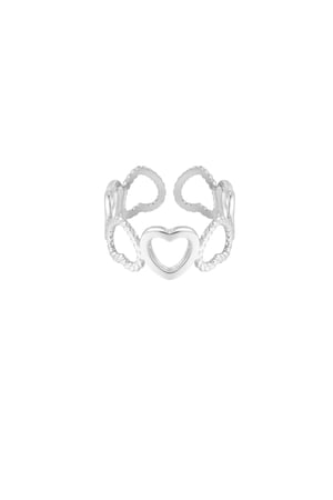 Ring different hearts - Silver Color color h5 