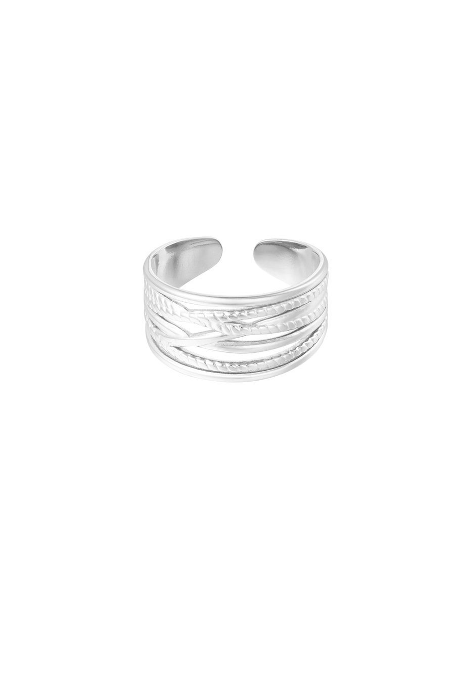 Ring verschillende laagjes - Zilver kleur 
