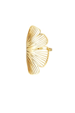 Ring Statement-Blume – Goldfarbe - Goldfarbefarbe h5 