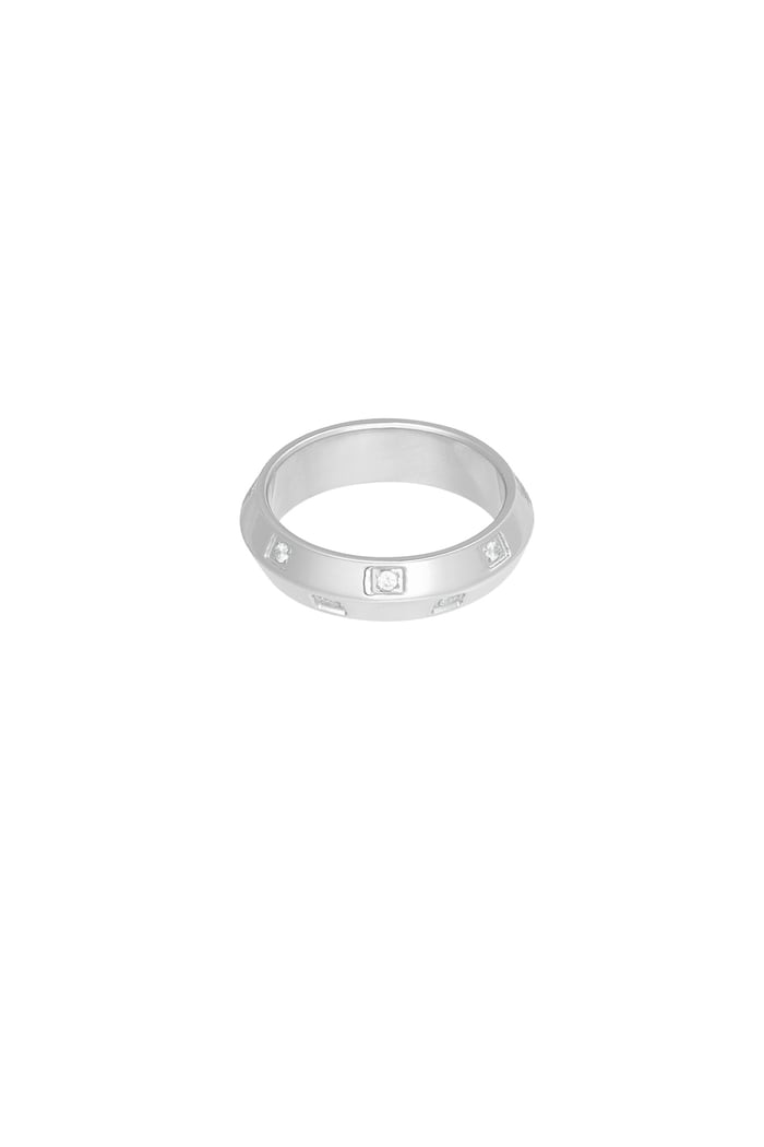 Ring aesthetic stones - Silver Color color 