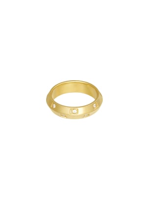 Ring aesthetic stones - Gold color h5 