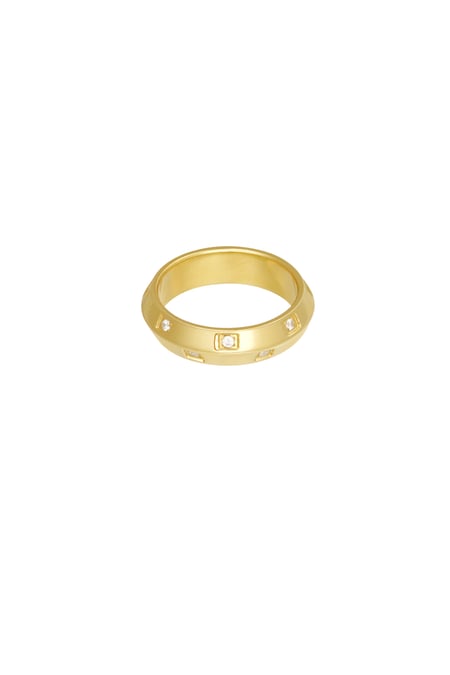 Ring aesthetic stones - Gold color 2