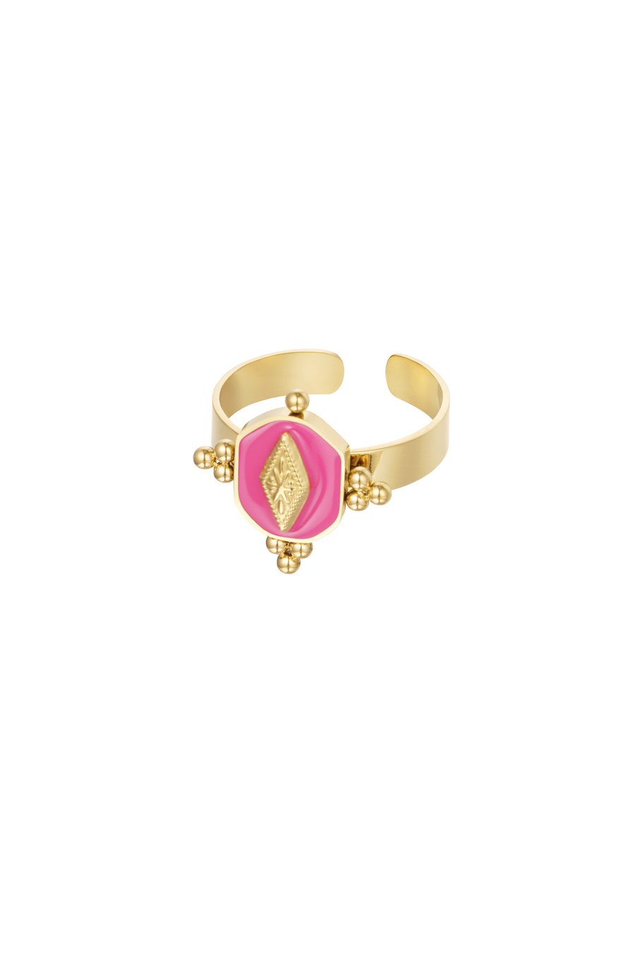 Ring vintage look colored - Gold color/green 