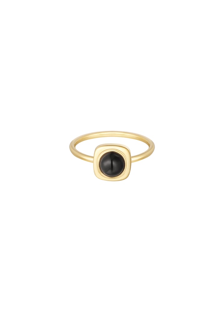 Ring colorful dot - Gold color/black 