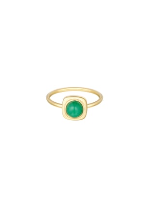 Ring colorful dot - Gold color/green h5 