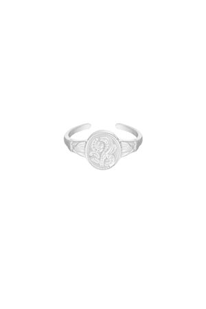 Ring flower one size - Silver Color color h5 