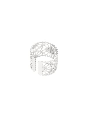 Ring mandela flower - Silver Color color h5 Picture5