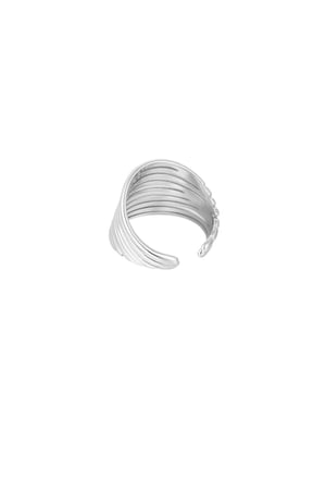 Ring cut out lines - Silver Color color h5 Picture3