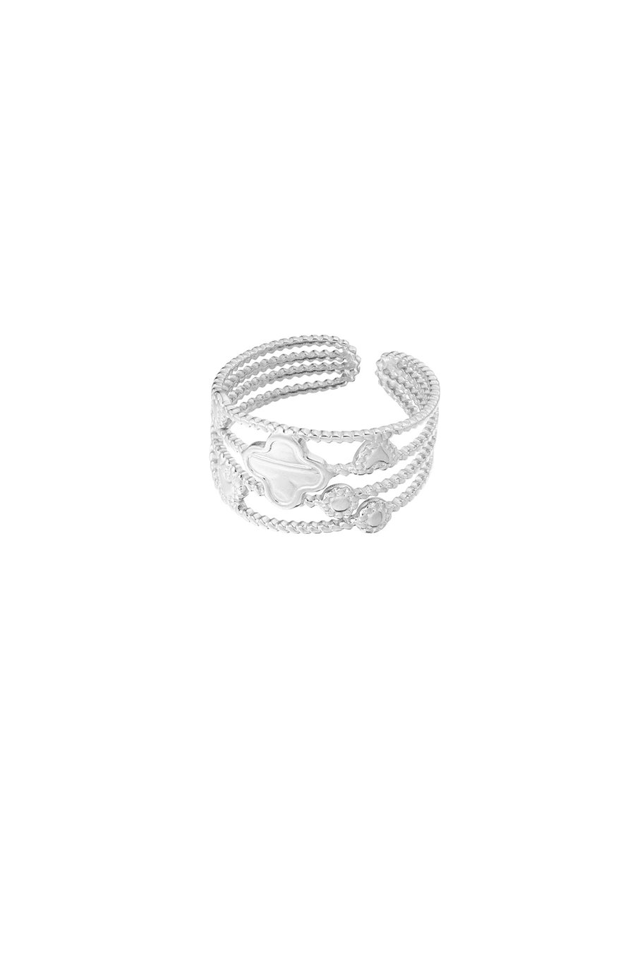 ring four-layer charms 