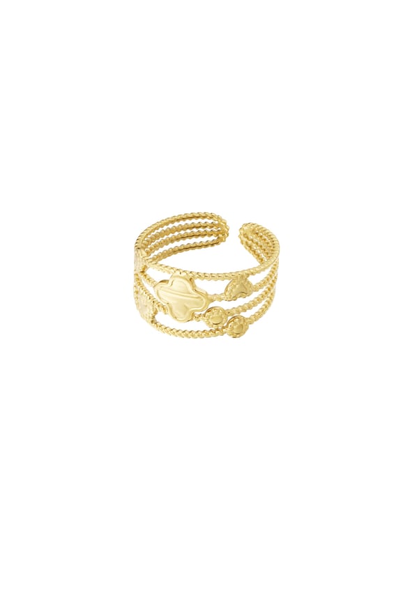 ring four-layer charms