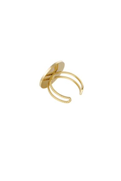 Anello moderno - Colore oro/nero h5 Immagine3