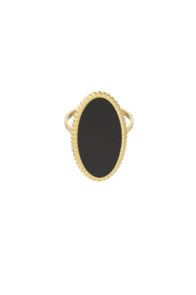 Ring vintage edge - Gold color/white h5 