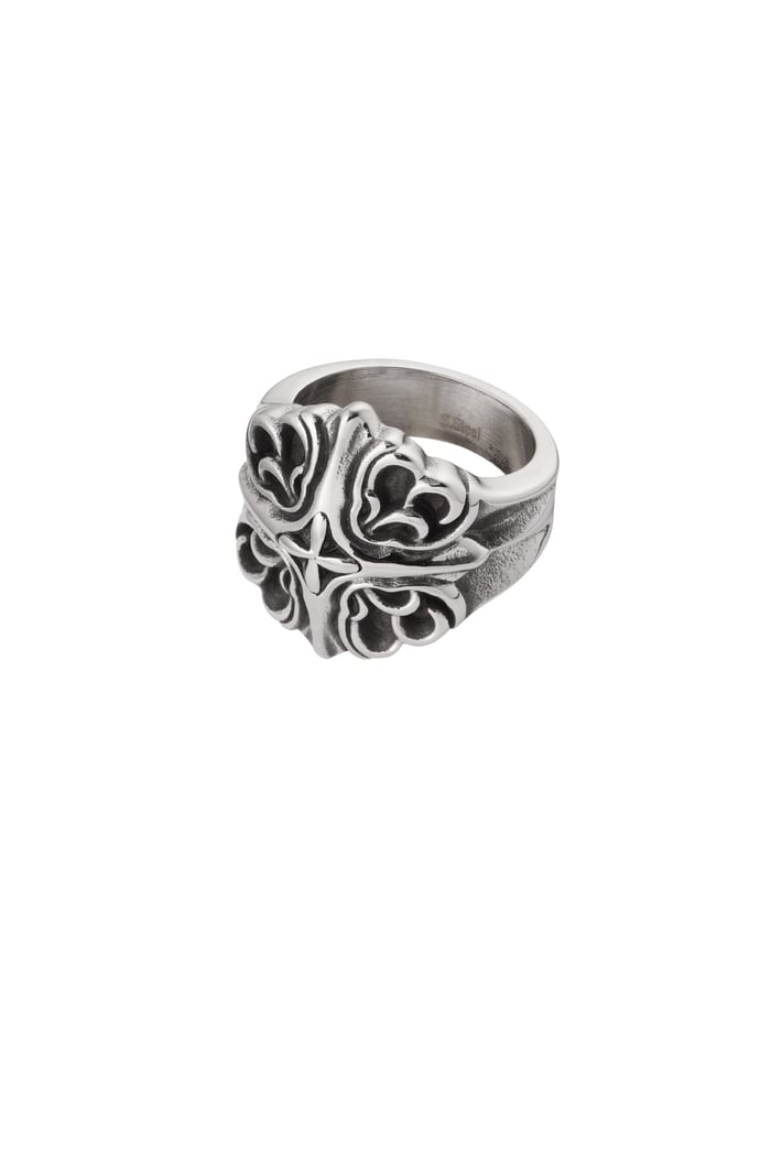 Men's ring ornament subtle - Silver Color color 