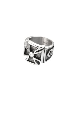 Men's ring cross - Silver Color color h5 