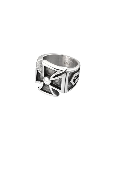 Men's ring cross - Silver Color color