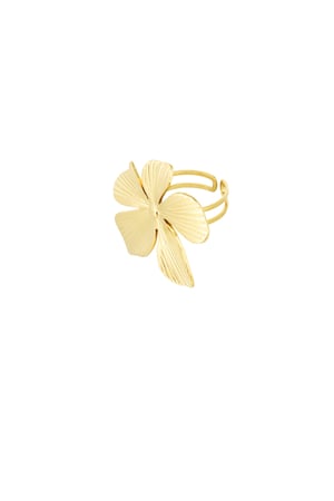 Ring large flower - Gold color h5 Picture4