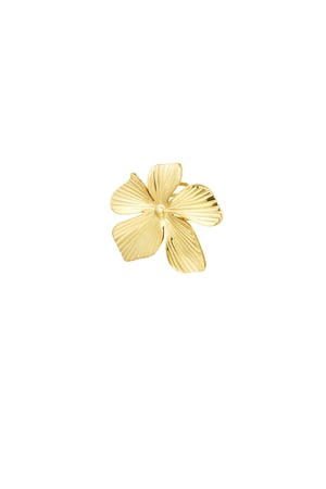 Ring large flower - Gold color h5 