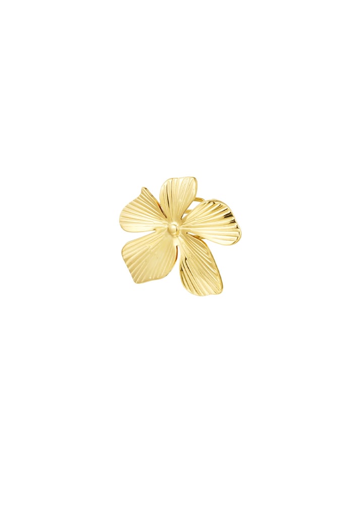 Ring large flower - Gold color 