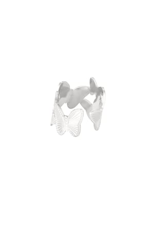 Ring butterflies large - Silver Color color h5 Picture2