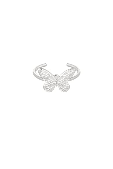 Ring with butterfly - Silver Color color h5 