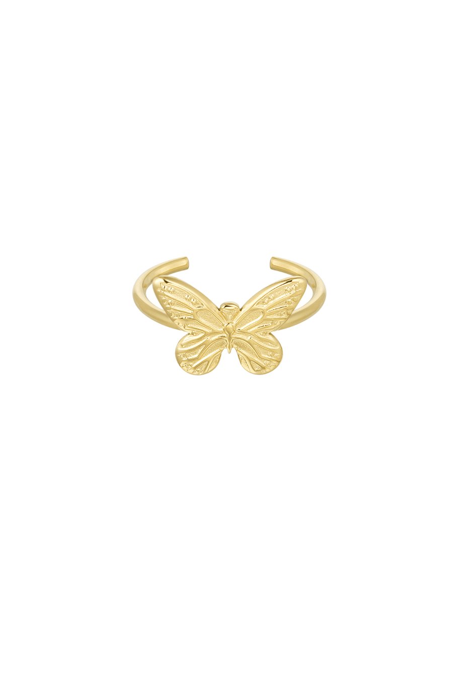 Ring with butterfly - Silver Color color 