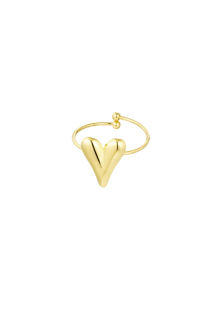 Aesthetic heart ring - Gold color 