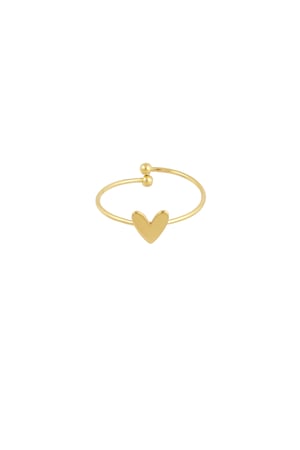 Simple love ring - Gold color h5 