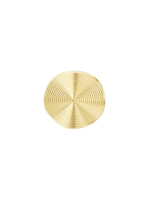 Ring with round pattern - Gold color h5 