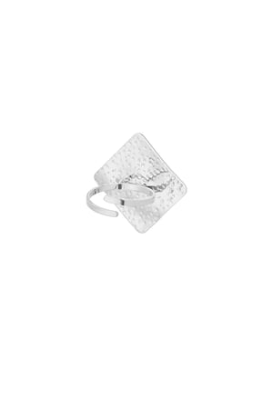 Vintage statement ring diamond - Silver Color color h5 Picture3