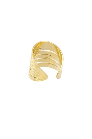 Long statement open ring - Gold color h5 Picture3