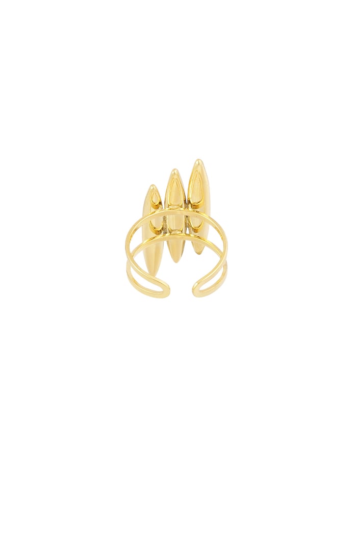 Three double surf ring - Gold color Picture4