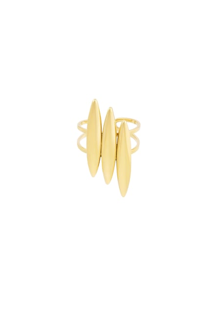 Three double surf ring - Gold color 2