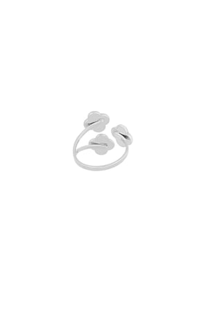 Ring triple clover - Silver Color color h5 Picture3