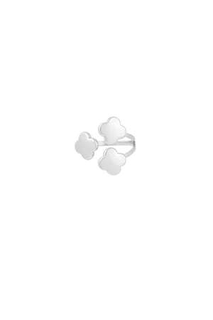 Ring triple clover - Silver Color color h5 