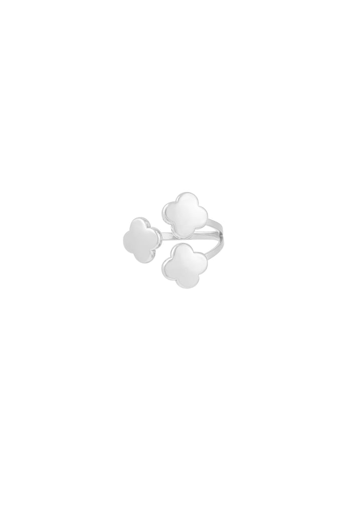 Ring triple clover - Silver Color color 