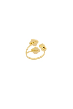 Ring Dreifachklee - Goldfarbe h5 Bild3