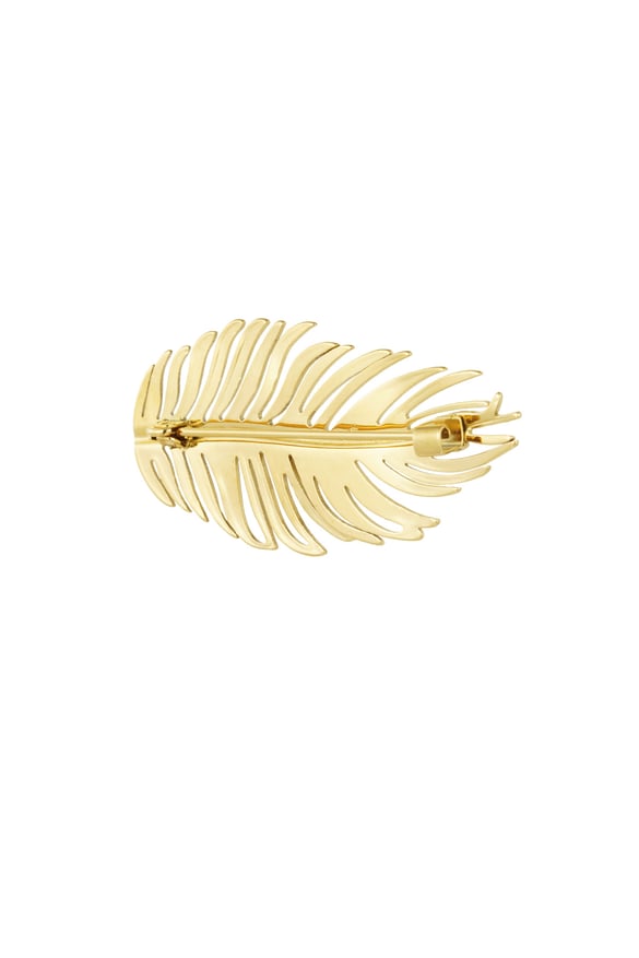 Blattbrosche - Goldfarbe 