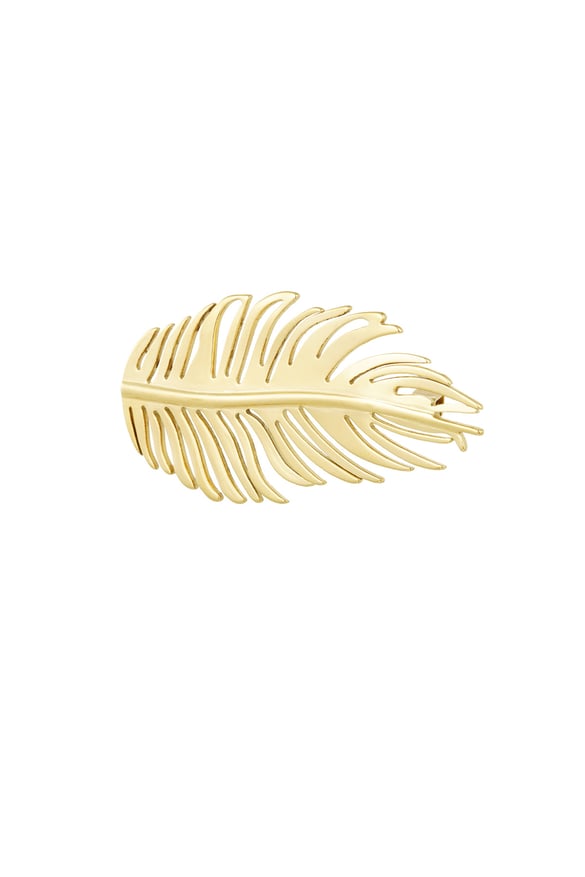 Blattbrosche - Goldfarbe  2