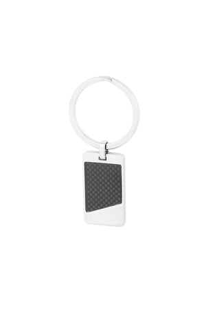 Keychain with braided charm - Silver Color color h5 